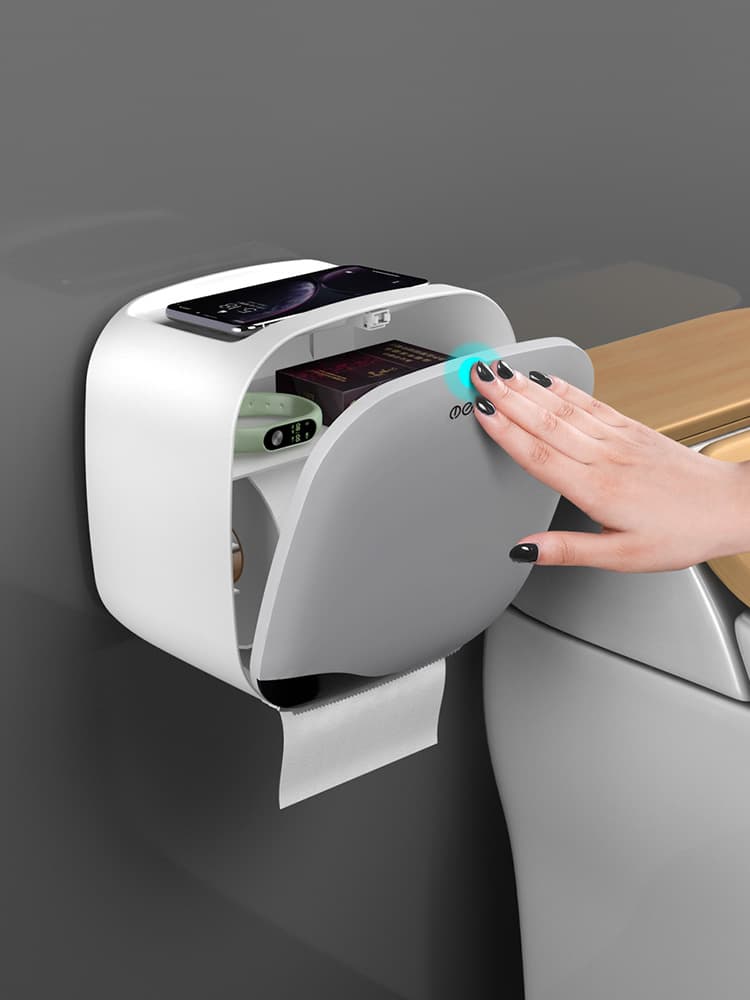 トイレットペーパーホルダー 多機能収納付きペーパーホルダー