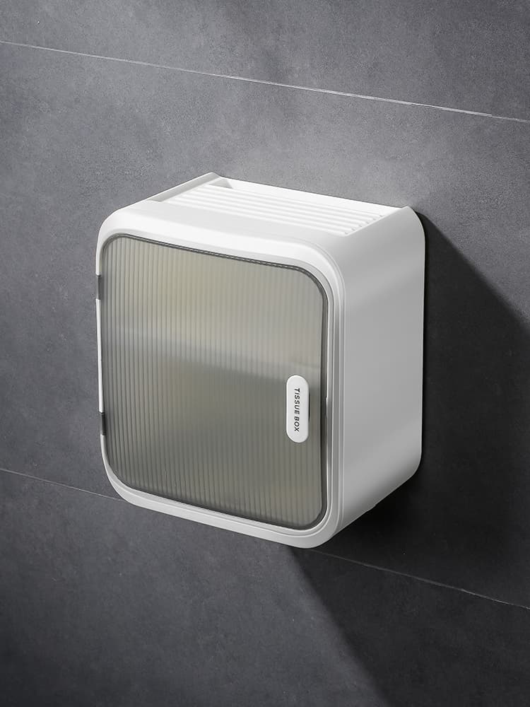 トイレットペーパーホルダー モダン防水収納付きペーパーホルダー