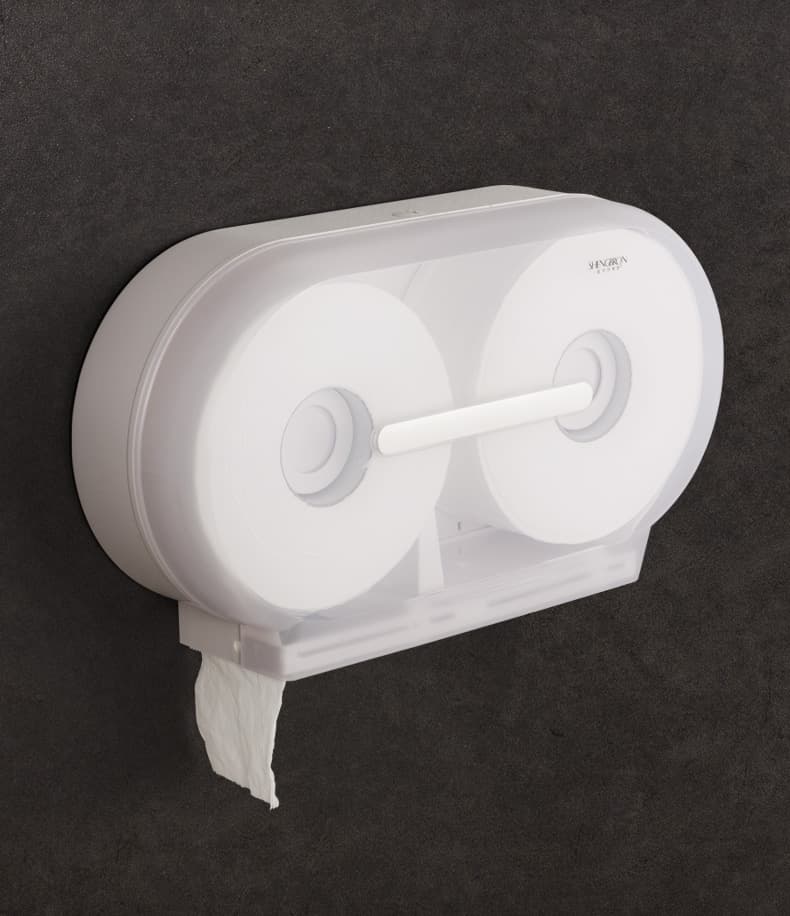 トイレットペーパーホルダー 壁掛け式2連収納トイレットペーパーホルダー